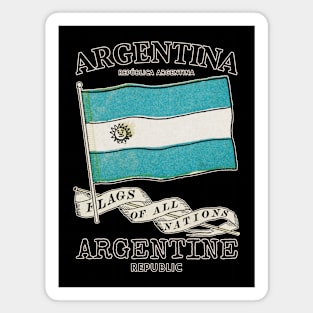 Vintage Flag of Argentina Magnet